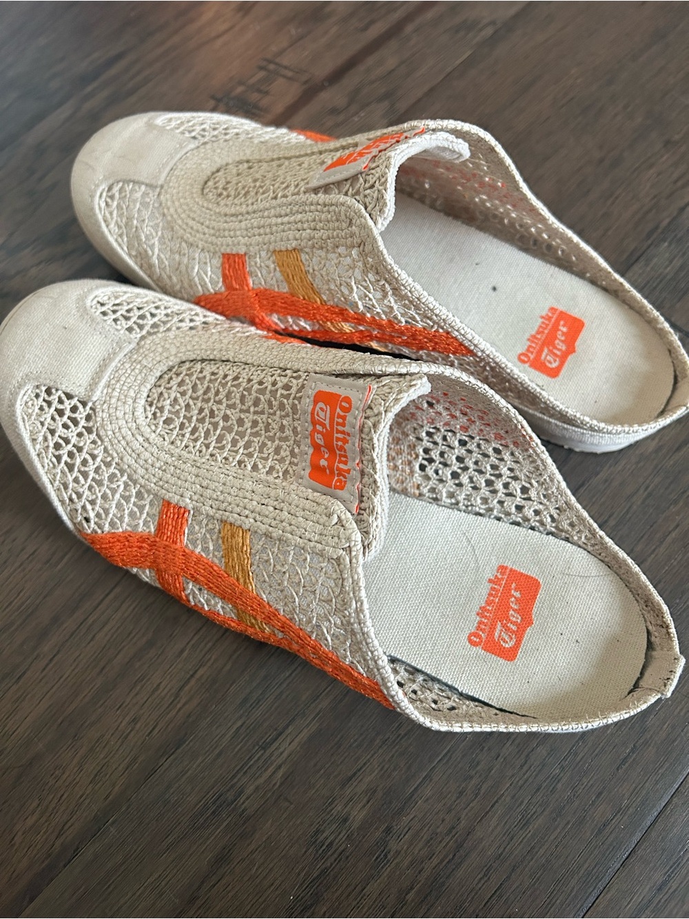 Onitsuka Tiger Mexico 66 Sabot Oatmeal Habanero Mesh Clogs Size 38 - Picture 6 of 8